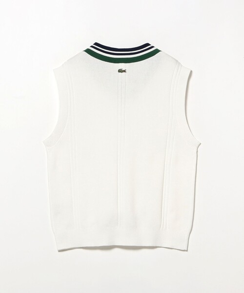 美品❗️ラコステ　ニットベスト ラコステ ケーブル ニット Vネック ベスト LACOSTE AH7633-10-802-18