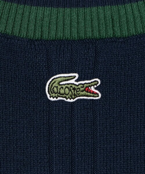 美品 ヴィンテージ ラコステ ニットベスト 中古・古着通販】LACOSTE (ラコステ) ニットベスト ブラック サイズ:L