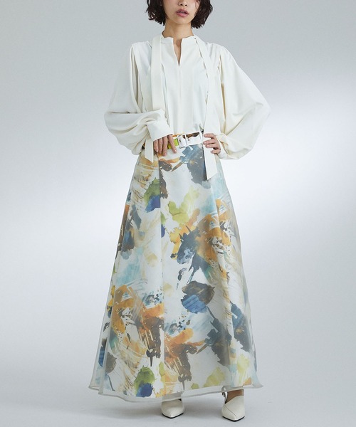 「UNITED TOKYO」 フレアスカート 1 イエロー レディース_画像9