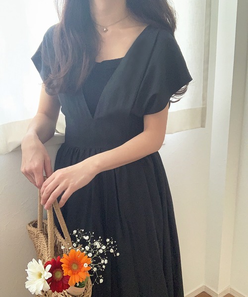 「LAUIR」 半袖ワンピース LARGE アイボリー レディース_画像6