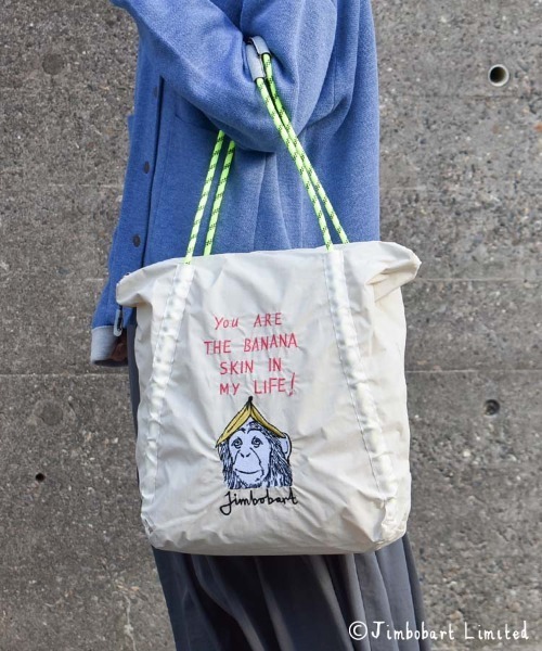 トートバッグ ジムボバートロープ刺繍クシャっとトート レディース