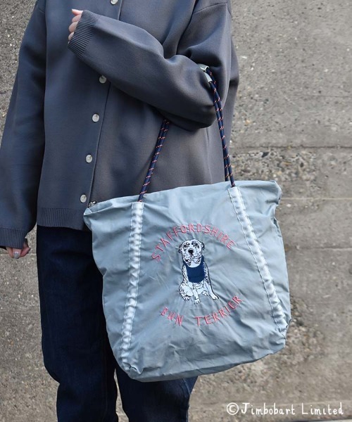 トートバッグ ジムボバートロープ刺繍クシャっとトート レディース