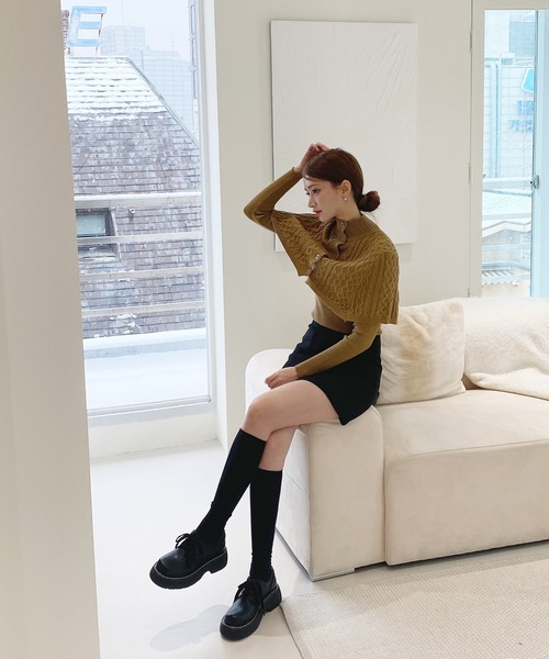 「by muni:r」 ポンチョ FREE ホワイト レディース_画像4