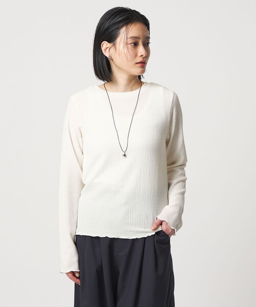 【A DAY IN THE LIFE UNITED ARROWS】茶カットソー A DAY IN THE LIFE UNITED ARROWS｜アデイインザライフ ユナイテッド