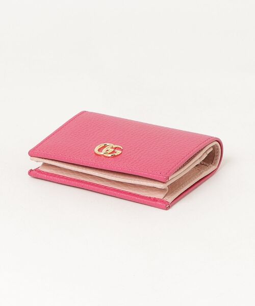 GUCCI　グッチ　折り財布　GGマーモント　ピンク　美品❗ GUCCI（グッチ） GGマーモント 財布 - ピンク レディース : ZOZOTOWN