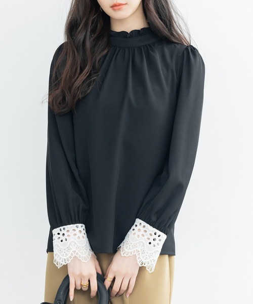 「SAISON DE PAPILLON」 長袖ブラウス M ベージュ レディース_画像9