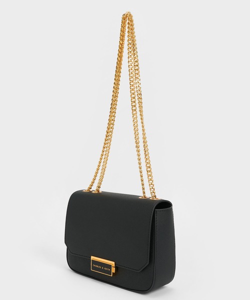 CHARLES & KEITH 2way ショルダー バッグブラック CHARLES ＆ KEITH（チャールズ&キース） 「CHARLES & KEITH」 2WAY