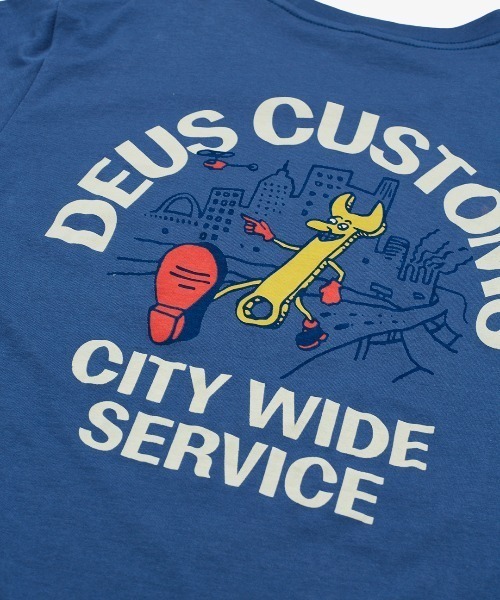 「DEUS EX MACHINA」 半袖Tシャツ X-SMALL ブルー メンズ_画像8