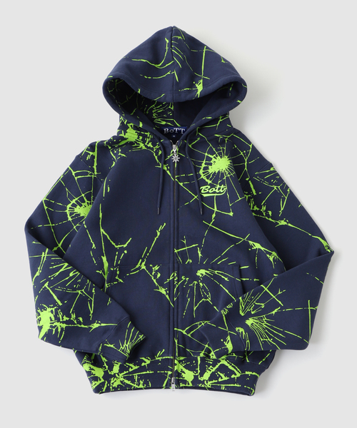 BoTT（ボット） パーカー SHATTERED ZIP HOODIE メンズ : ZOZOTOWN
