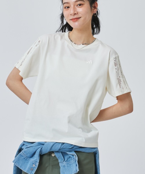 tシャツ 「adidas×アルペン限定モデル」アディダス adidas W LACE 3ST SS TEE AP レディースの画像
