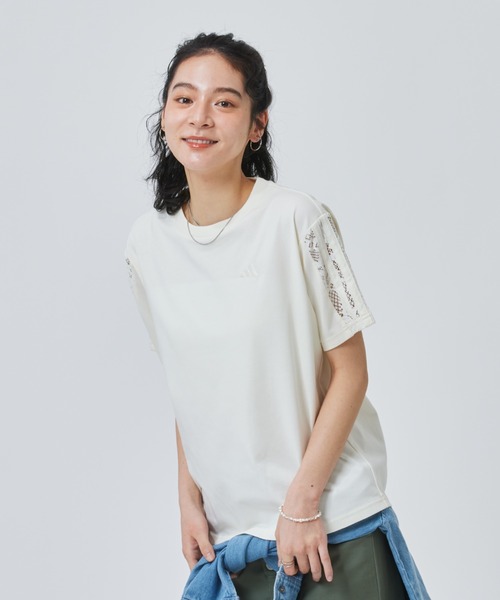 tシャツ 「adidas×アルペン限定モデル」アディダス adidas W LACE 3ST SS TEE AP レディースの画像