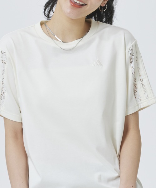 tシャツ 「adidas×アルペン限定モデル」アディダス adidas W LACE 3ST SS TEE AP レディースの画像