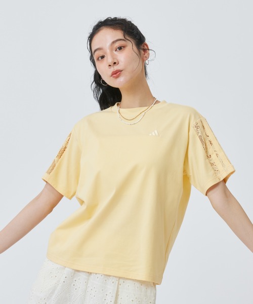 tシャツ 「adidas×アルペン限定モデル」アディダス adidas W LACE 3ST SS TEE AP レディースの画像