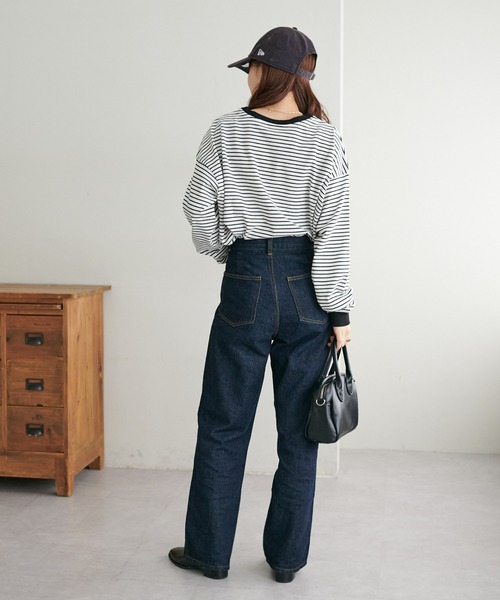 「DISCOAT」 長袖カットソー MEDIUM スカイブルー レディース_画像4