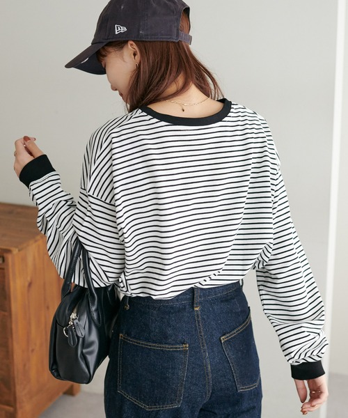 「DISCOAT」 長袖カットソー MEDIUM スカイブルー レディース_画像5