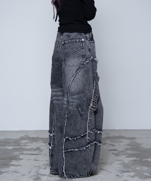 「REFLEM」 デニムパンツ L ブラック レディース_画像8