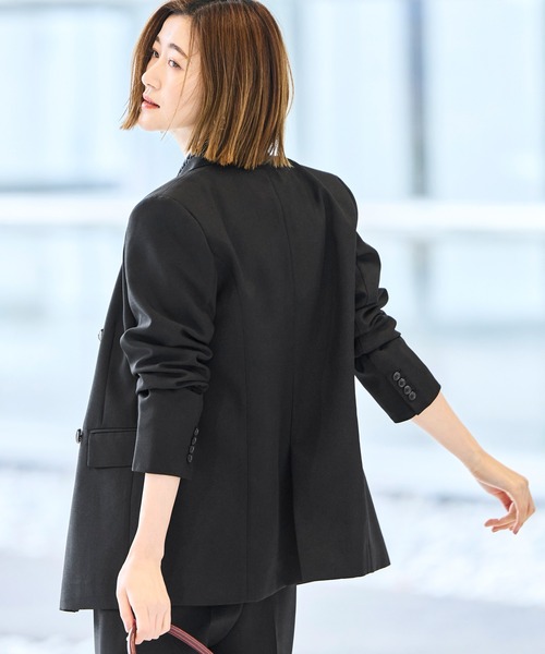 「RUIRUE BOUTIQUE」 パンツスーツ LL チャコールグレー レディース_画像3