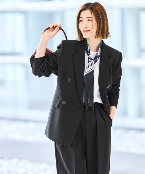 「RUIRUE BOUTIQUE」 パンツスーツ LL チャコールグレー レディース_画像5