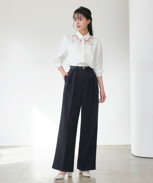 「RUIRUE BOUTIQUE」 パンツスーツ LL チャコールグレー レディース_画像9