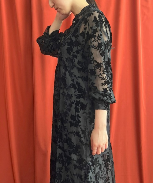 「LHELBIE」 長袖ワンピース M ブラック レディース_画像8