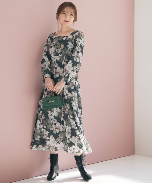 「12Twelve Agenda」 長袖ワンピース M チャコールグレー レディース_画像5
