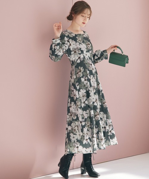 「12Twelve Agenda」 長袖ワンピース M チャコールグレー レディース_画像6
