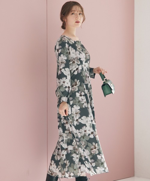 「12Twelve Agenda」 長袖ワンピース M チャコールグレー レディース_画像8