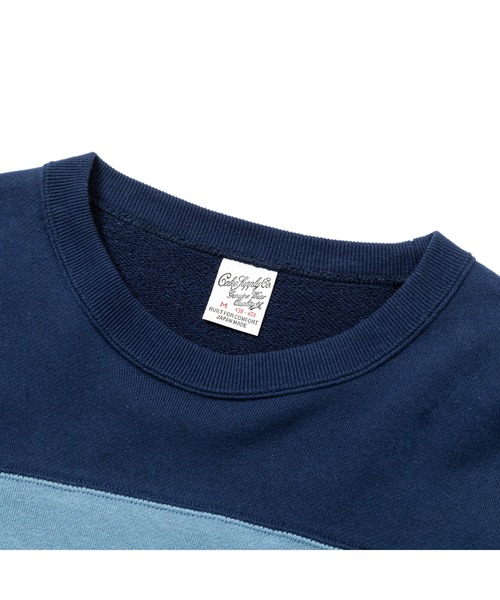 「CALEE」 スウェットカットソー MEDIUM ネイビー メンズ_画像4