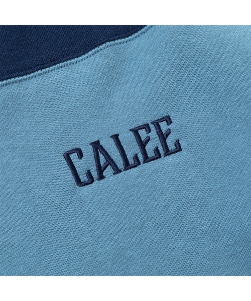 「CALEE」 スウェットカットソー MEDIUM ネイビー メンズ_画像6