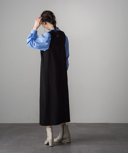 「Droite lautreamont」 長袖ワンピース 1 ネイビー レディース_画像6