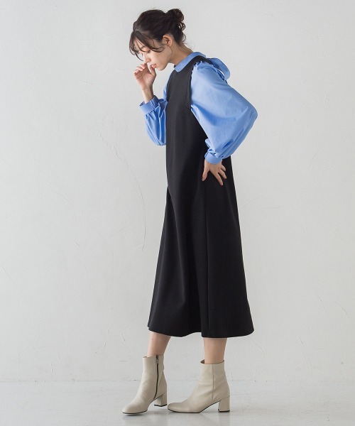 「Droite lautreamont」 長袖ワンピース 1 ネイビー レディース_画像7