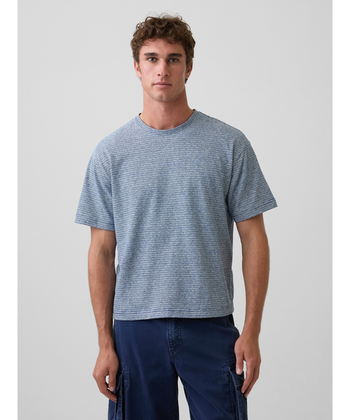 GAP（ギャップ） tシャツ コットンリネン オーバーサイズ クロップドT