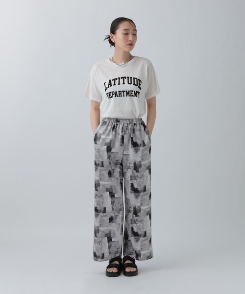 ワイドパンツ パンツ 布帛柄パンツ　740392 レディース | LEPSIM | 07
