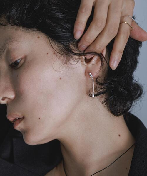 ピアス SMELLY so’　minimal bar chain pierce レディースの画像