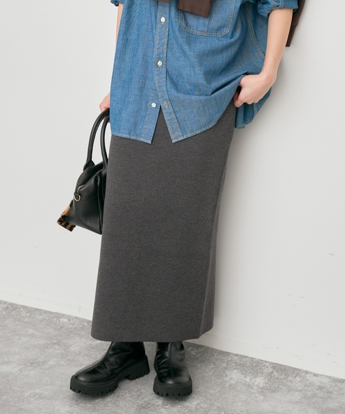 「Spick & Span」 ニットスカート 38 チャコールグレー レディース_画像9