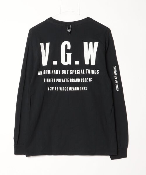 「VIRGOwearworks」 長袖Tシャツ 2 ブラック メンズ_画像2