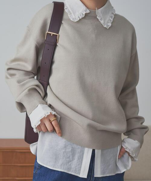「URBAN RESEARCH DOORS」 長袖シャツ MEDIUM オフホワイト レディース_画像2
