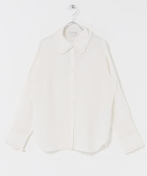 「URBAN RESEARCH DOORS」 長袖シャツ MEDIUM オフホワイト レディース_画像9