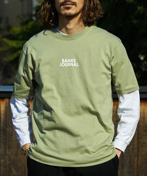 「BANKS」 半袖Tシャツ LARGE ライトグリーン メンズ_画像6