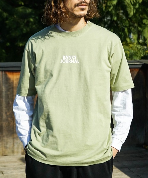 「BANKS」 半袖Tシャツ LARGE ライトグリーン メンズ_画像9