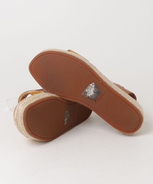 「Clarks」 ヒールサンダル 24.5cm ブラウン レディース_画像3