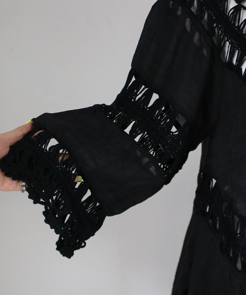 DAY CLOSET ワンピース レディース クロシェ編みヘムスカート風