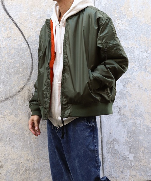ma1 ma-1 「ZIP FIVE」 オーバーサイズ 中綿 MA-1 ジャケット 