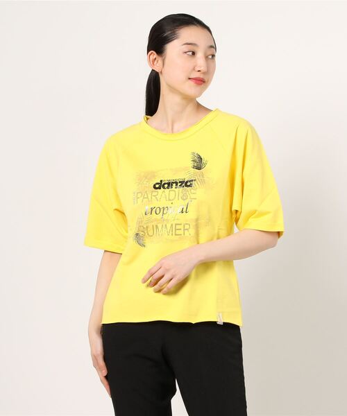 tシャツ リーフプリントスウェット レディース