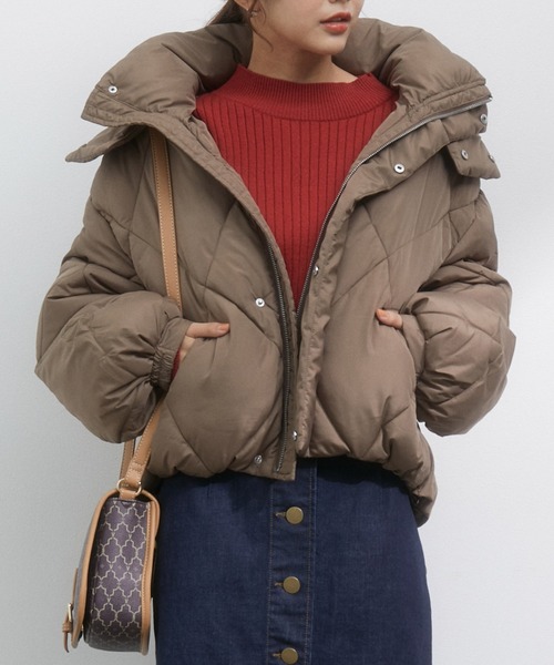 ダウン ダウンジャケット Web限定 軽くて暖かいファイバーダウンダイヤキルトショートブルゾン Zozotown Paypayモール店 通販 Paypayモール