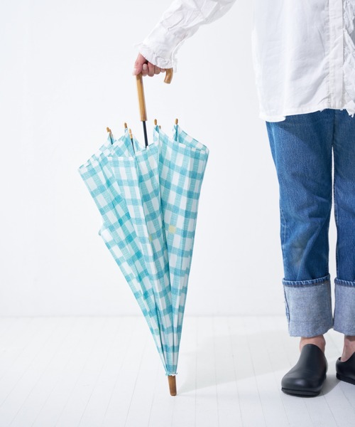 392 plus m 傘 Umbrella Long 60 - gingham 790139 レディース