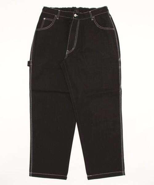 ダルーストレーディング ダック地 黒カーゴパンツ ワーク ペインターパンツ US THISIS カーゴパンツ ダックペインターパンツ メンズ レディース