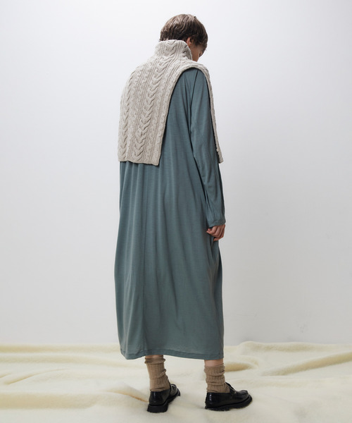 unfil　ジレ　ベスト unfil ベスト ジレ アンフィル / cotton ＆ lambs wool cable