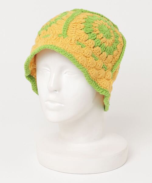 帽子 ハット 「HIKA」かぎ編み柄ニットHAT レディース メンズ