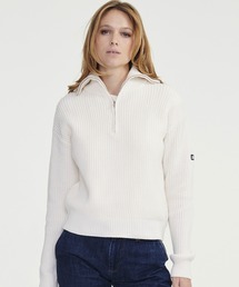 AIGLE（エーグル） ニット セーター ハイネック ウールハーフジップ 
